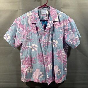 Rai Nam Men’s Hawaiian Shirt Button Up Short Sleeve Pineapple C Pics 4 Measure